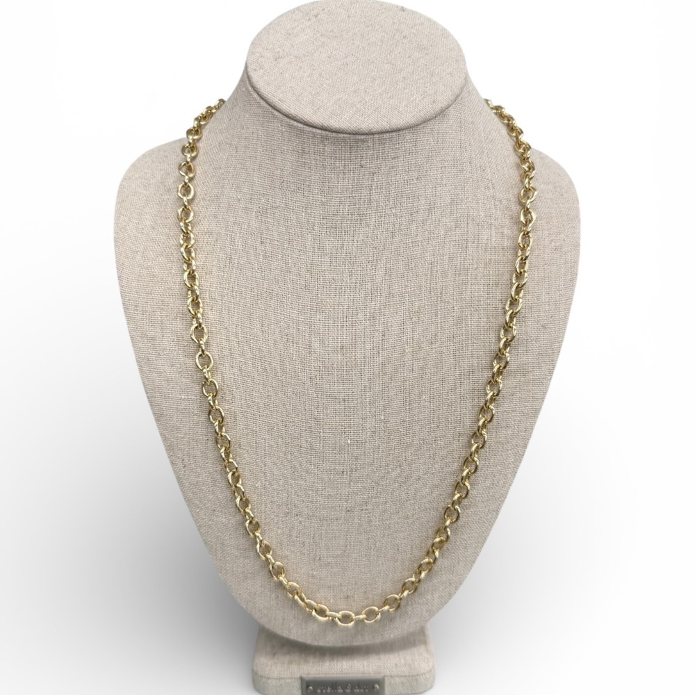 Gold Color Metal Link Necklace